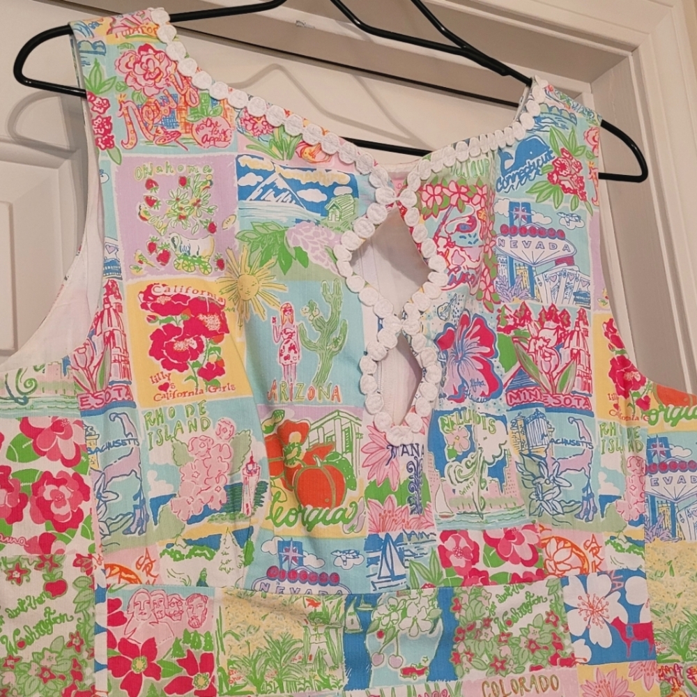 🦄❤️🔥 HTF Lilly Pulitzer Adelson State Of Mind Dress 14 - Picture 1 of 5